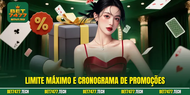 Limite máximo e cronograma de promoções