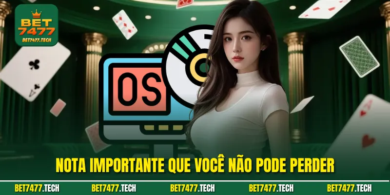 Nota importante que você não pode perder