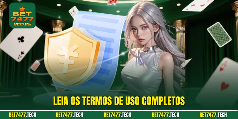 Leia os termos de uso completos
